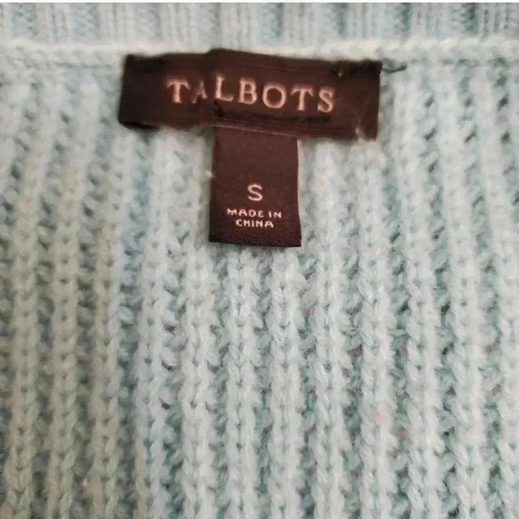 TALBOT'S Cotton Knit Sweater Size Small Textured - Picture 3 of 4